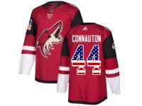 Men Adidas Arizona Coyotes #44 Kevin Connauton Red USA Flag Fashion NHL Jersey