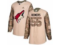Men Adidas Arizona Coyotes #55 Jason Demers Camo Veterans Day Practice NHL Jersey