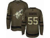 Men Adidas Arizona Coyotes #55 Jason Demers Green Salute to Service NHL Jersey