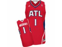 Men Adidas Atlanta Hawks #1 Tracy Mcgrady Swingman Red Alternate NBA Jersey