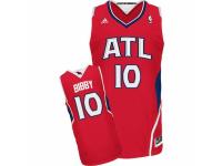 Men Adidas Atlanta Hawks #10 Mike Bibby Swingman Red Alternate NBA Jersey