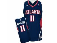 Men Adidas Atlanta Hawks #11 Tiago Splitter Swingman Navy Blue Road NBA Jersey