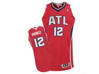 Men Adidas Atlanta Hawks #12 Taurean Prince Authentic Red Alternate NBA Jersey