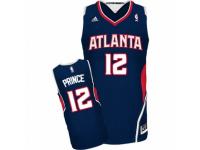 Men Adidas Atlanta Hawks #12 Taurean Prince Swingman Navy Blue Road NBA Jersey