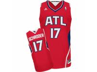 Men Adidas Atlanta Hawks #17 Dennis Schroder Swingman Red Alternate NBA Jersey