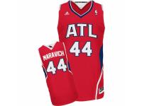 Men Adidas Atlanta Hawks #44 Pete Maravich Swingman Red Alternate NBA Jersey
