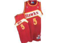 Men Adidas Atlanta Hawks #5 Josh Smith Swingman Red Throwback NBA Jersey