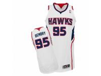 Men Adidas Atlanta Hawks #95 DeAndre Bembry Authentic White Home NBA Jersey