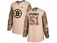 Men Adidas Boston Bruins #51 Ryan Spooner Camo Veterans Day Practice NHL Jersey