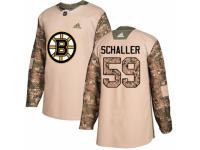 Men Adidas Boston Bruins #59 Tim Schaller Camo Veterans Day Practice NHL Jersey