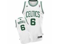 Men Adidas Boston Celtics #6 Bill Russell Swingman White Home NBA Jersey