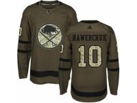 Men Adidas Buffalo Sabres #10 Dale Hawerchuk Green Salute to Service NHL Jersey