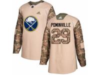 Men Adidas Buffalo Sabres #29 Jason Pominville Camo Veterans Day Practice NHL Jersey
