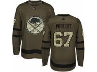 Men Adidas Buffalo Sabres #67 Benoit Pouliot Green Salute to Service NHL Jersey