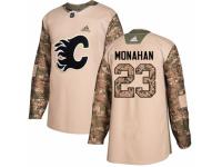 Men Adidas Calgary Flames #23 Sean Monahan Camo Veterans Day Practice NHL Jersey