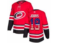 Men Adidas Carolina Hurricanes #19 Josh Jooris Red USA Flag Fashion NHL Jersey