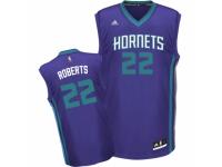 Men Adidas Charlotte Hornets #22 Brian Roberts Swingman Purple Alternate NBA Jersey