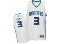 Men Adidas Charlotte Hornets #3 Jeremy Lamb Swingman White Home NBA Jersey
