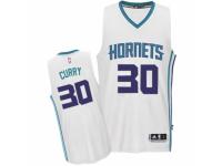 Men Adidas Charlotte Hornets #30 Dell Curry Swingman White Home NBA Jersey