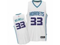 Men Adidas Charlotte Hornets #33 Marco Belinelli Swingman White Home NBA Jersey