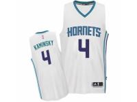 Men Adidas Charlotte Hornets #4 Frank Kaminsky Swingman White Home NBA Jersey