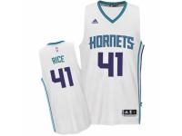 Men Adidas Charlotte Hornets #41 Glen Rice Swingman White Home NBA Jersey