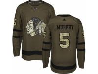 Men Adidas Chicago Blackhawks #5 Connor Murphy Green Salute to Service NHL Jersey