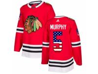 Men Adidas Chicago Blackhawks #5 Connor Murphy Red USA Flag Fashion NHL Jersey