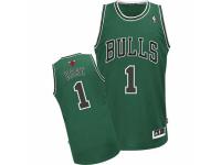 Men Adidas Chicago Bulls #1 Derrick Rose Authentic Green NBA Jersey