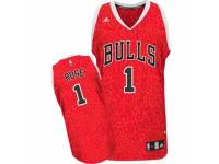 Men Adidas Chicago Bulls #1 Derrick Rose Authentic Red Crazy Light NBA Jersey