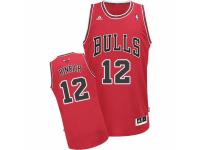Men Adidas Chicago Bulls #12 Kirk Hinrich Swingman Red Road NBA Jersey