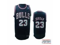 Men Adidas Chicago Bulls #23 Michael Jordan Authentic Black-White No. Autographed NBA Jersey