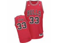 Men Adidas Chicago Bulls #33 Scottie Pippen Swingman Red Road NBA Jersey