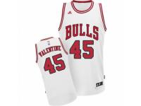 Men Adidas Chicago Bulls #45 Denzel Valentine Swingman White Home NBA Jersey