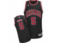 Men Adidas Chicago Bulls #5 Bobby Portis Swingman Black Alternate NBA Jersey