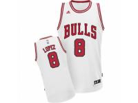 Men Adidas Chicago Bulls #8 Robin Lopez Swingman White Home NBA Jersey