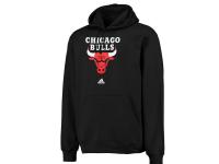 Men adidas Chicago Bulls Logo Pullover Hoodie Sweatshirt - Black
