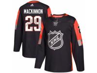 Men Adidas Colorado Avalanche 29 Nathan MacKinnon Authentic Black 2018 All Star Central Division NHL Jersey