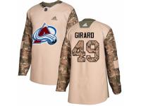 Men Adidas Colorado Avalanche 49 Samuel Girard Authentic Camo Veterans Day Practice NHL Jersey