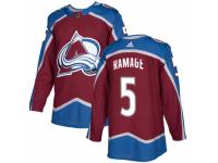 Men Adidas Colorado Avalanche 5 Rob Ramage Authentic Burgundy Red Home NHL Jersey
