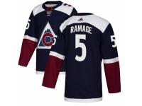 Men Adidas Colorado Avalanche 5 Rob Ramage Authentic Navy Blue Alternate NHL Jersey