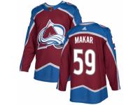 Men Adidas Colorado Avalanche 59 Cale Makar Authentic Burgundy Red Home NHL Jersey