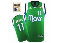 Men Adidas Dallas Mavericks #11 Jose Barea Swingman Green Champions Patch NBA Jersey