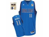 Men Adidas Dallas Mavericks #11 Jose Barea Swingman Royal Blue Road Champions Patch NBA Jersey