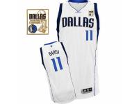 Men Adidas Dallas Mavericks #11 Jose Barea Swingman White Home Champions Patch NBA Jersey