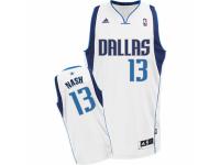 Men Adidas Dallas Mavericks #13 Steve Nash Swingman White Home NBA Jersey