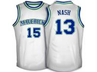 Men Adidas Dallas Mavericks #13 Steve Nash Swingman White Throwback NBA Jersey