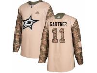 Men Adidas Dallas Stars #11 Mike Gartner Camo Veterans Day Practice NHL Jersey
