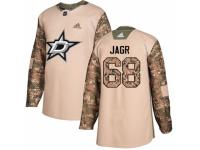 Men Adidas Dallas Stars #68 Jaromir Jagr Camo Veterans Day Practice NHL Jersey