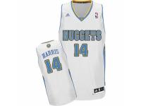 Men Adidas Denver Nuggets #14 Gary Harris Swingman White Home NBA Jersey